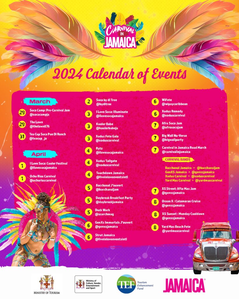 Carnival In Jamaica Calendar of Events 2024