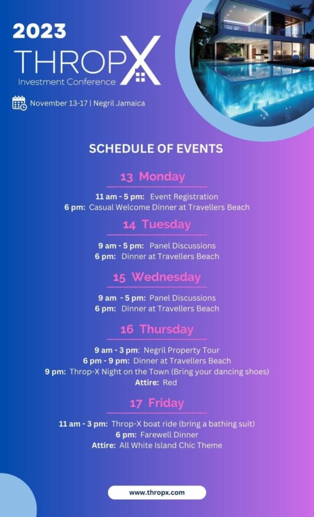 Throp-X Jamaica Investment Conference Schedule 2023